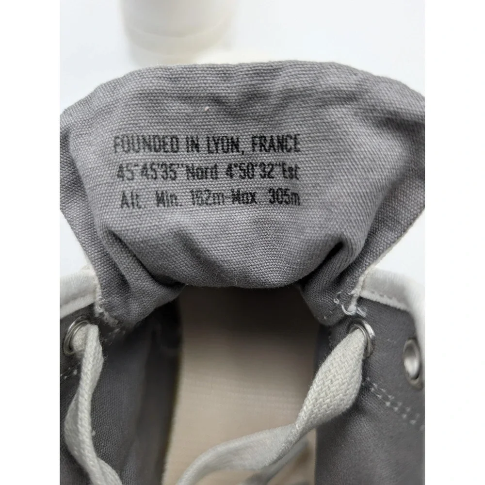 Palladium Boots Womens Size 9 White Canvas Ankle Combat Lug Sole‎ 92352-116-M